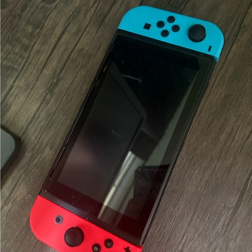 Nintendo Switch with Vibrant Red and Blue Joy-Con